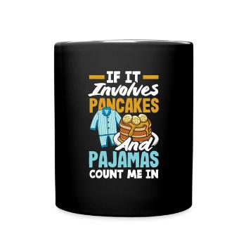 Lustiges Pfannkuchenliebhaber Geschenk - Tasse einfarbig - Schwarz - Vorne