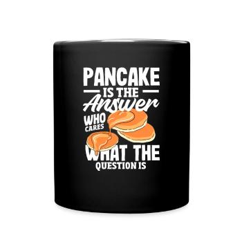 Lustiges Pfannkuchenliebhaber Geschenk - Tasse einfarbig - Schwarz - Vorne