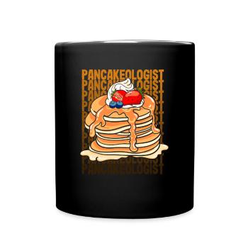 Lustiges Pfannkuchenliebhaber Geschenk - Tasse einfarbig - Schwarz - Vorne