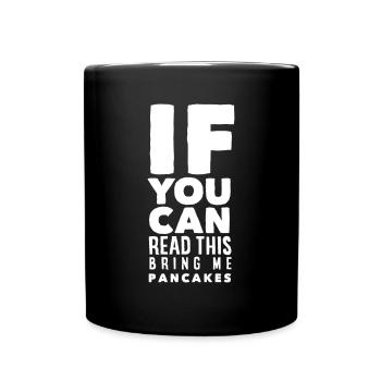 Lustiges Pfannkuchenliebhaber Geschenk - Tasse einfarbig - Schwarz - Vorne