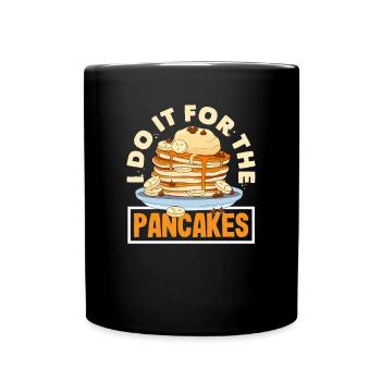 Lustiges Pfannkuchenliebhaber Geschenk - Tasse einfarbig - Schwarz - Vorne