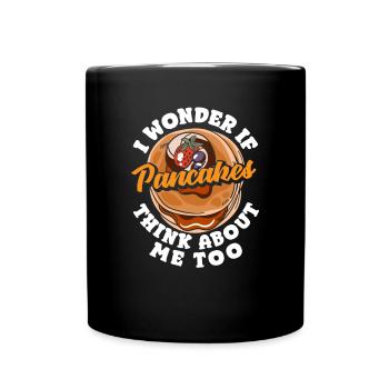 Lustiges Pfannkuchenliebhaber Geschenk - Tasse einfarbig - Schwarz - Vorne