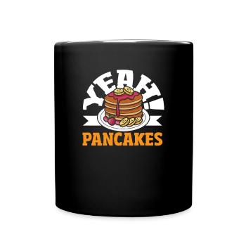 Lustiges Pfannkuchenliebhaber Geschenk - Tasse einfarbig - Schwarz - Vorne