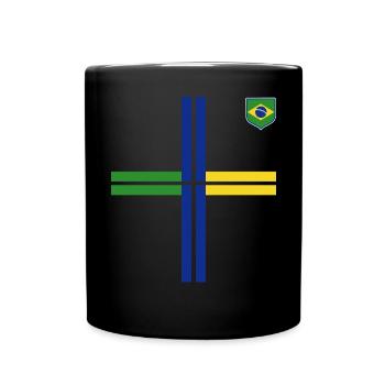 Brasilien Brazil shirt Brasilianer Rio de Janeirao - Tasse einfarbig - Schwarz - Vorne