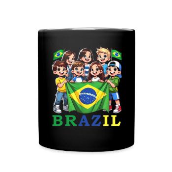 Brasilien Brazil shirt Brasilianer Rio de Janeirao - Tasse einfarbig - Schwarz - Vorne