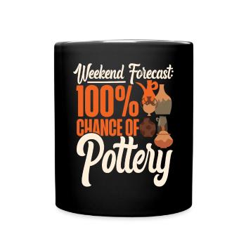 Pottery Ceramics Artist Weekend - Full Colour Mug - black - Front