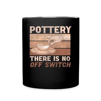 Poterie Céramique Artiste Rétro - Mug uni - noir - Devant