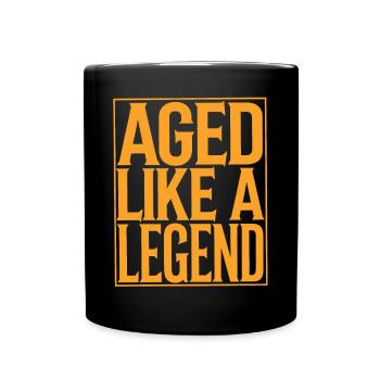 Vieilli comme une légende fête d’anniversaire - Mug uni - noir - Devant