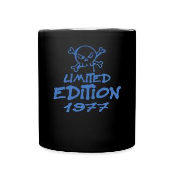Limited Edition 1977 Geburtstag 1977 Geboren - Tasse einfarbig - Schwarz - Vorne
