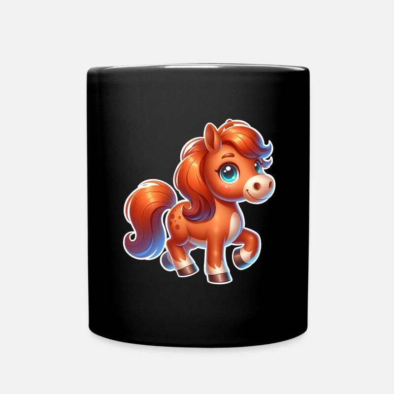 Pferd - Tasse einfarbig - Schwarz