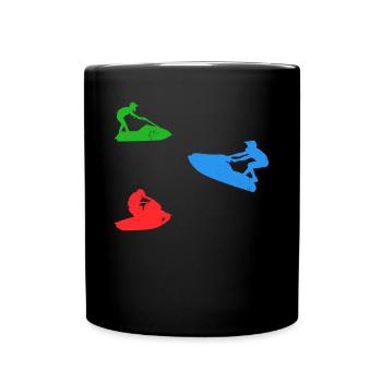 Silhouette de jet ski Silhouette de jet ski Jet ski - Mug uni - noir - Devant