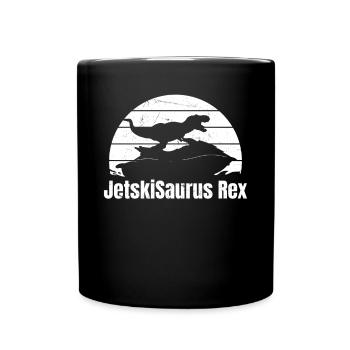 Jet Ski Saurus Rex Jet Ski Dinosaure Jet Ski Dino - Mug uni - noir - Devant