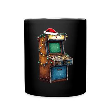 Arcade Slot Machine 80s Retro Video Games - Full Colour Mug - black - Front