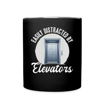 Ascenseur pour les tout-petits et les enfants facilement distraits - Mug uni - noir - Devant