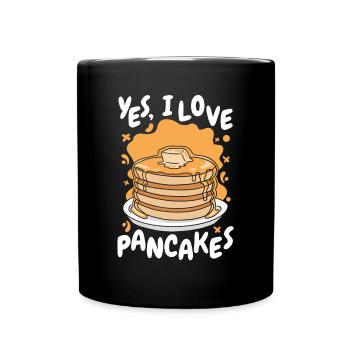 j’aime les recettes de crêpes Griddlecake Lover - Mug uni - noir - Devant