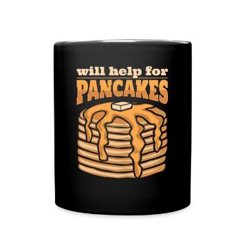 Aidera pour les recettes de crêpes Flapjack Lover - Mug uni - noir - Devant