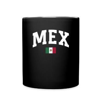 Mexique Mexique Cadeau mexicain Flag Football - Mug uni - noir - Devant
