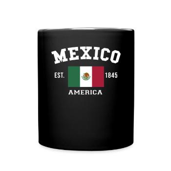 Mexico Mexico Mexican Gift Flag Football - Full Colour Mug - black - Front