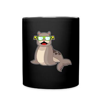 Seal Sunglasses - Full Colour Mug - black - Front