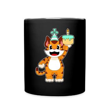Gâteau d’anniversaire Tiger - Mug uni - noir - Devant