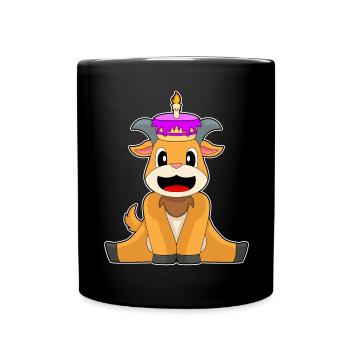 Gâteau d’anniversaire de chèvre - Mug uni - noir - Devant