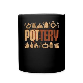 Pottery Ceramics Artist Pottery - Full Colour Mug - black - Front