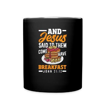 Funny Pancake Lover Gift - Full Colour Mug - black - Front