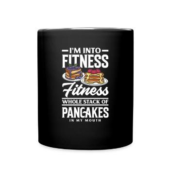 Funny Pancake Lover Gift - Full Colour Mug - black - Front