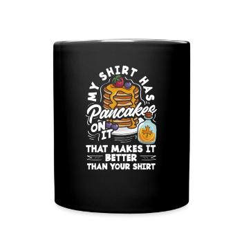 Funny Pancake Lover Gift - Full Colour Mug - black - Front