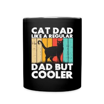 Cat Dad Gifts - Tasse einfarbig - Schwarz - Vorne