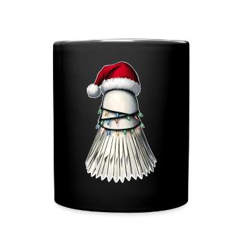 Badminton Badminton Santa Hat Xmas - Full Colour Mug - black - Front