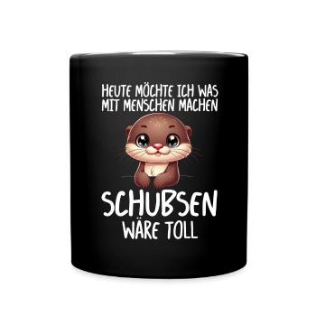Today I want to do something with people Push - Full Colour Mug - black - Front