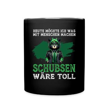 Today I want to do something with people Push - Full Colour Mug - black - Front