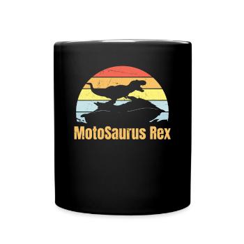 Jetski MotoSaurus Rex - Funny Jetski Dino Dinosaur - Tasse einfarbig - Schwarz - Vorne