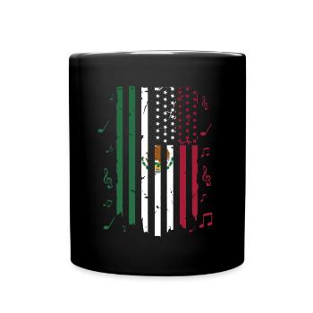Mexique Mexique Cadeau mexicain Flag Football - Mug uni - noir - Devant