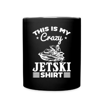 This is my crazy Jetski shirt Jetski Rider - Full Colour Mug - black - Front