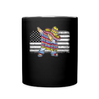 Mexique Mexique Cadeau mexicain Flag Football - Mug uni - noir - Devant