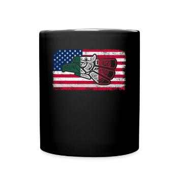Mexique Mexique Cadeau mexicain Flag Football - Mug uni - noir - Devant
