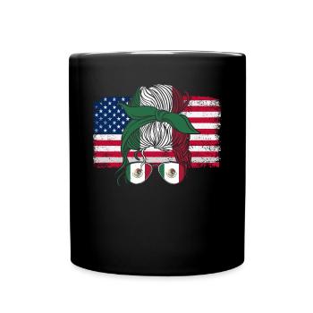 Mexique Mexique Cadeau mexicain Flag Football - Mug uni - noir - Devant