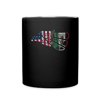 Mexiko Mexico Mexikaner Geschenk Flagge Fußball - Tasse einfarbig - Schwarz - Vorne