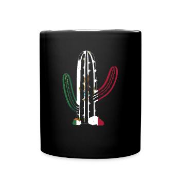 Mexico Mexico Mexican Gift Flag Football - Full Colour Mug - black - Front