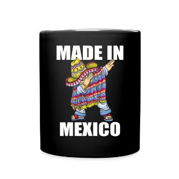 Mexico Mexico Mexican Gift Flag Football - Full Colour Mug - black - Front