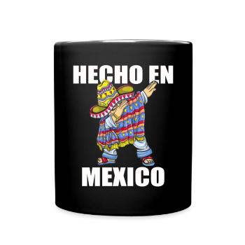 Mexiko Mexico Mexikaner Geschenk Flagge Fußball - Tasse einfarbig - Schwarz - Vorne