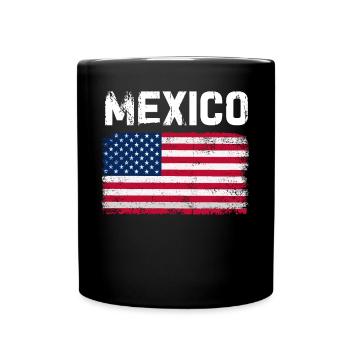 Mexique Mexique Cadeau mexicain Flag Football - Mug uni - noir - Devant