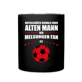 Alter Mann - Melsungen Fan | Retro Vintage Design - Tasse einfarbig - Schwarz - Vorne