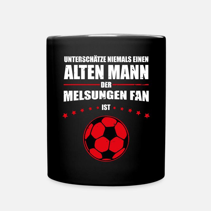 Alter Mann - Melsungen Fan | Retro Vintage Design - Tasse einfarbig - Schwarz