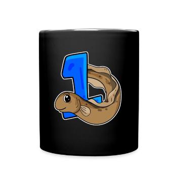 Number 1 Number One - Eel Pisces Motif - Full Colour Mug - black - Front