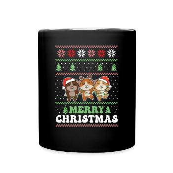 Joyeux Noël rétro moche noël - Mug uni - noir - Devant