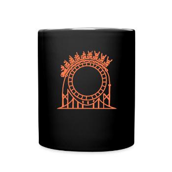 Achterbahn - Tasse einfarbig - Schwarz - Vorne