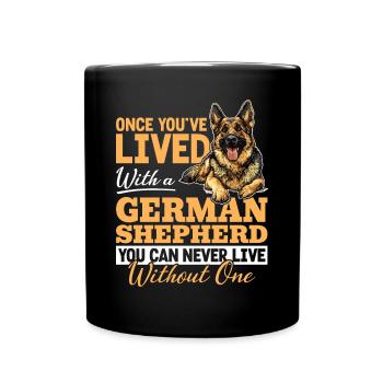 German Shepherd Dog Breed - Full Colour Mug - black - Front
